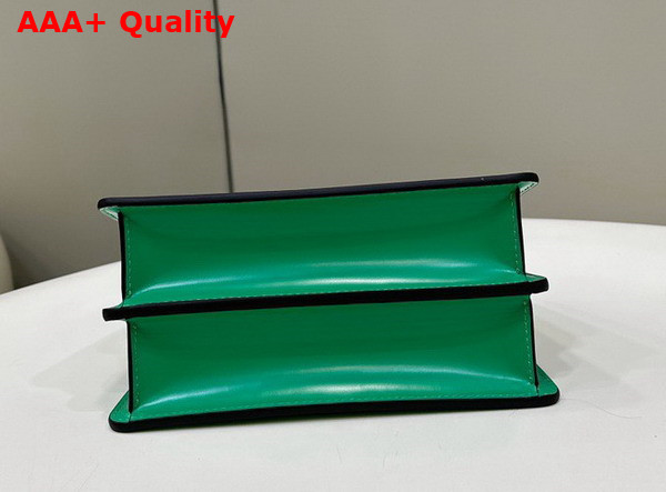 Fendi Peekaboo Cut Petite Green Leather Bag Replica