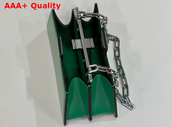 Fendi Peekaboo Cut Petite Green Leather Bag Replica