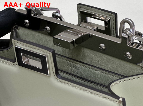 Fendi Peekaboo Cut Petite Light Green Leather Bag Replica