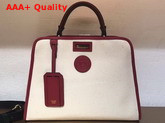 Fendi Peekaboo Defender Black Bag with White Cover Replica