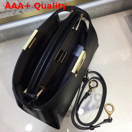 Fendi Peekaboo Essentially Black Calf Leather Replica
