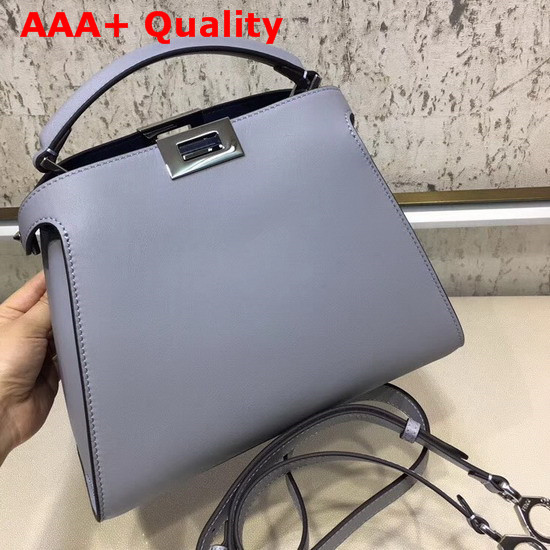 Fendi Peekaboo Essentially Light Blue Calfskin Replica