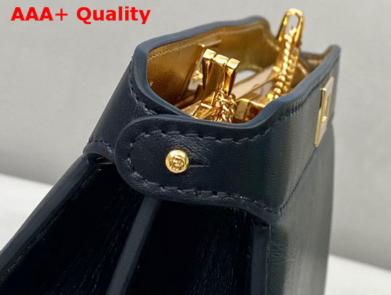 Fendi Peekaboo I See U Pochette Black Nappa Leather Bag Replica