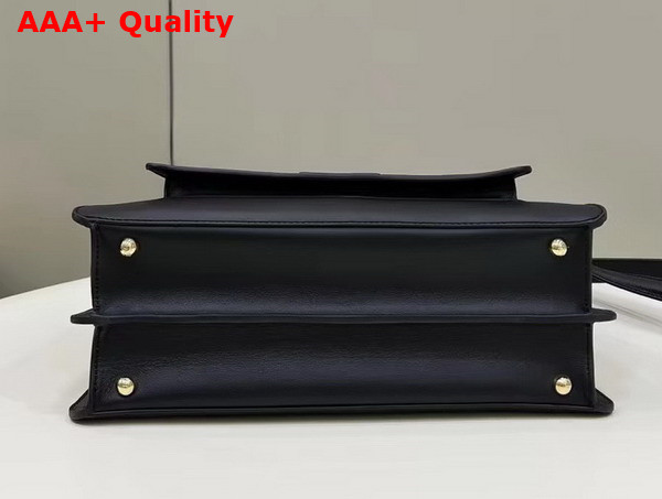 Fendi Peekaboo ISeeU Medium Handbag in Black Leather with Pocket Replica