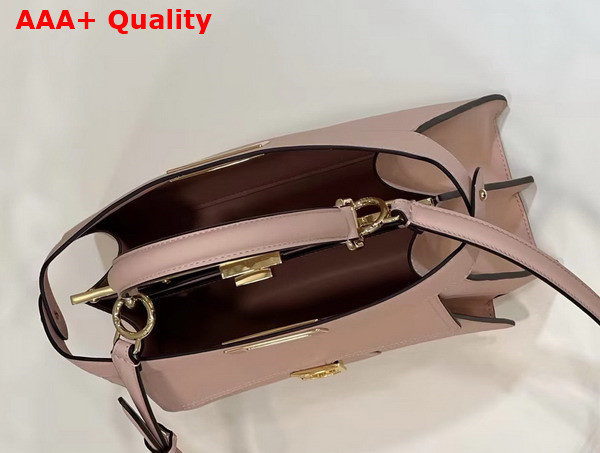 Fendi Peekaboo ISeeU Medium Handbag in Pink Leather with Pocket Replica