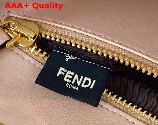 Fendi Peekaboo Iconic Medium Pink Leather Interlace Bag Replica