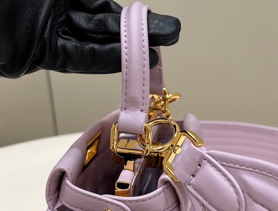 Fendi Peekaboo Iconic XS Lavender Leather Bag Replica