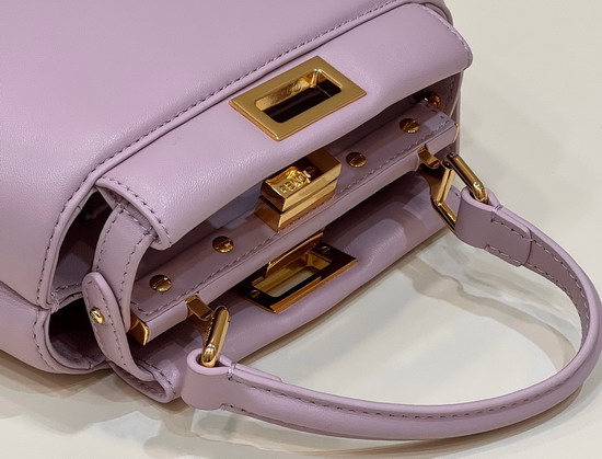 Fendi Peekaboo Iconic XS Lavender Leather Bag Replica