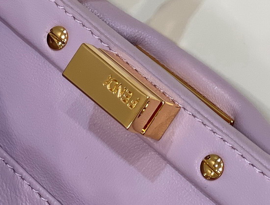 Fendi Peekaboo Iconic XS Lavender Leather Bag Replica