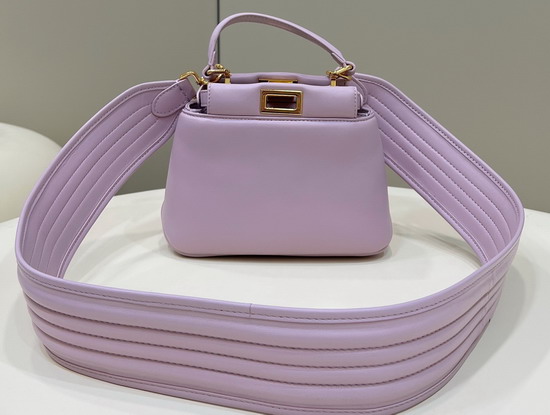 Fendi Peekaboo Iconic XS Lavender Leather Bag Replica