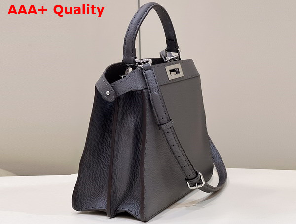 Fendi Peekaboo Iseeu Medium Asphalt Grey Selleria Bag Romano Leather Replica