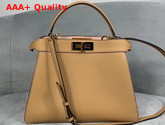 Fendi Peekaboo Iseeu Medium Beige Leather Bag Replica