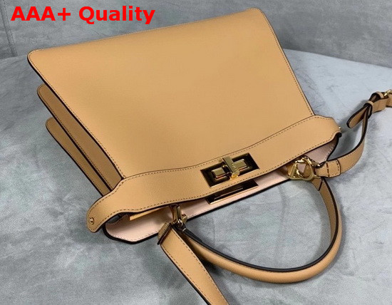 Fendi Peekaboo Iseeu Medium Beige Leather Bag Replica