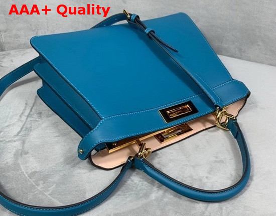 Fendi Peekaboo Iseeu Medium Blue Leather Bag Replica