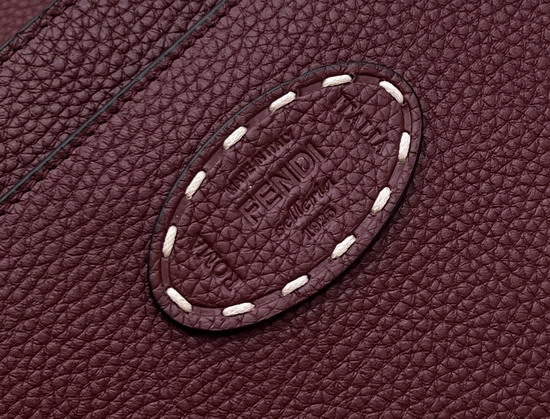 Fendi Peekaboo Iseeu Medium Burgundy Full Grain Leather Bag Replica