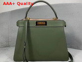 Fendi Peekaboo Iseeu Medium Green Leather Bag Replica