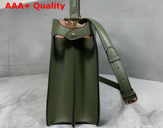 Fendi Peekaboo Iseeu Medium Green Leather Bag Replica