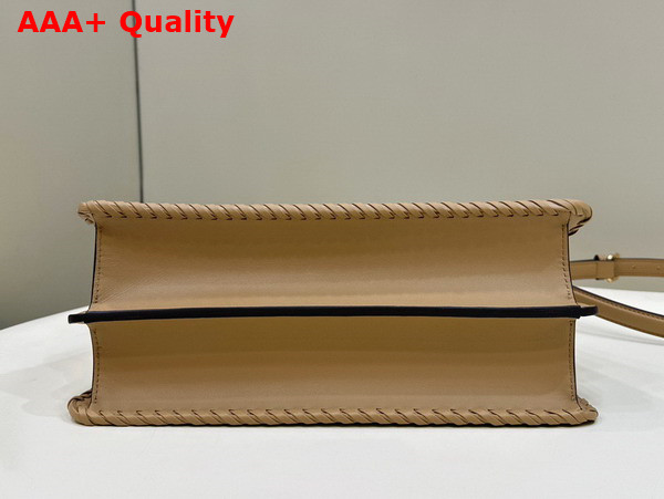 Fendi Peekaboo Iseeu Medium Handbag in Beige Woven Leather Replica