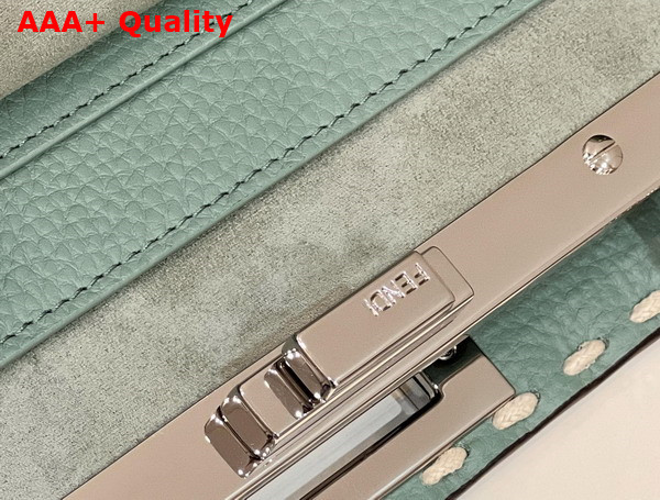 Fendi Peekaboo Iseeu Medium Mint Green Selleria Bag Romano Leather and Python Handle Replica