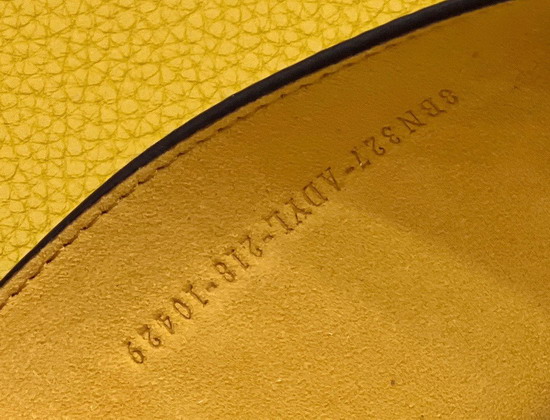 Fendi Peekaboo Iseeu Medium Yellow Full Grain Leather Bag Replica