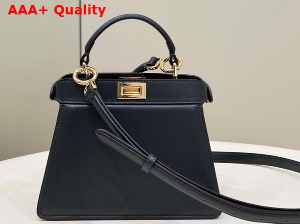 Fendi Peekaboo Iseeu Petite Black Padded Nappa Leather Bag Replica