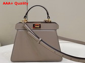 Fendi Peekaboo Iseeu Petite Dove Gray Padded Nappa Leather Bag Replica
