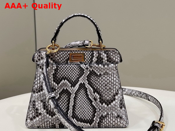 Fendi Peekaboo Iseeu Petite Natural Python Leather Bag Replica