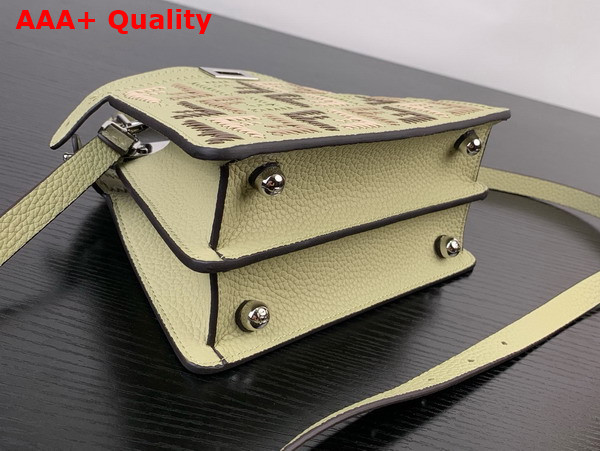 Fendi Peekaboo Iseeu Petite Sage Green Leather Bag with FF Interlacing Replica