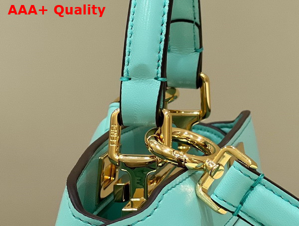 Fendi Peekaboo Iseeu Petite Turquoise Padded Nappa Leather Bag Replica