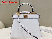 Fendi Peekaboo Iseeu Petite White Padded Nappa Leather Bag Replica