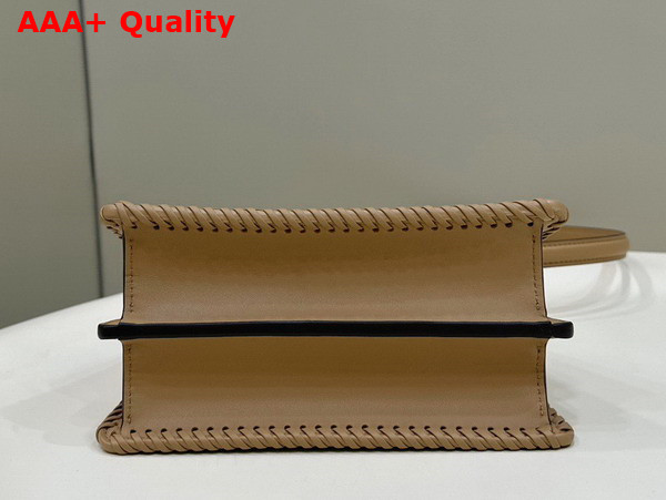 Fendi Peekaboo Iseeu Petite in Beige Woven Leather Replica