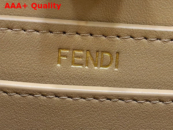 Fendi Peekaboo Iseeu Petite in Beige Woven Leather Replica