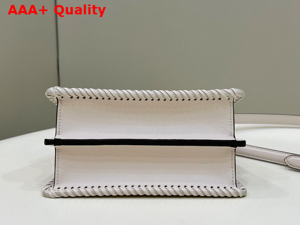Fendi Peekaboo Iseeu Petite in White Woven Leather Replica
