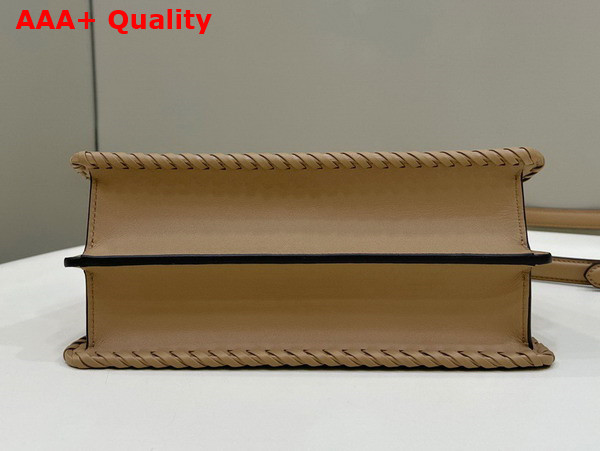 Fendi Peekaboo Iseeu Small Bag in Beige Woven Leather Replica