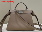 Fendi Peekaboo Iseeu Small Bag in Dove Gray Nappa Leather Replica