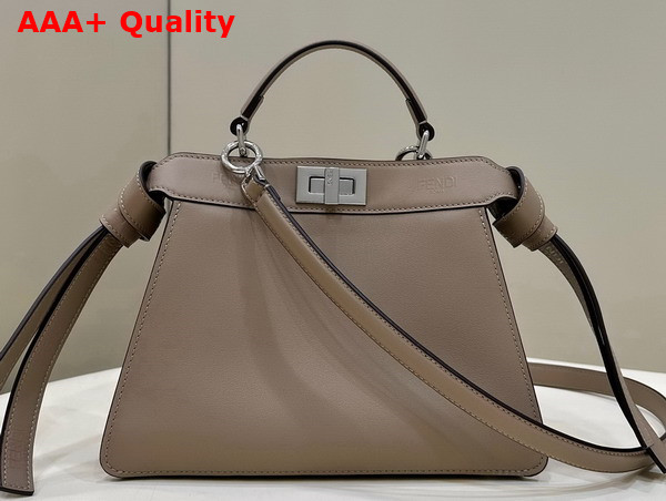 Fendi Peekaboo Iseeu Small Bag in Dove Gray Nappa Leather Replica