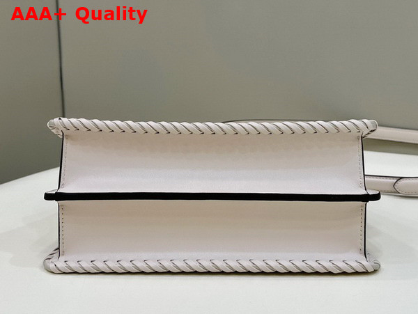 Fendi Peekaboo Iseeu Small Bag in White Woven Leather Replica