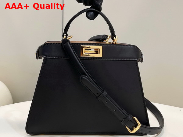 Fendi Peekaboo Iseeu Small Black Leather Bag Replica