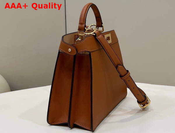 Fendi Peekaboo Iseeu Small Brown Leather Bag Replica