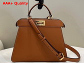 Fendi Peekaboo Iseeu Small Brown Leather Bag Replica