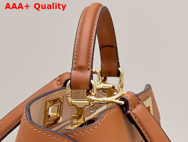 Fendi Peekaboo Iseeu Small Brown Leather Bag Replica