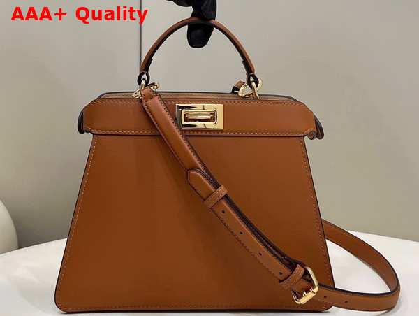 Fendi Peekaboo Iseeu Small Brown Leather Bag Replica