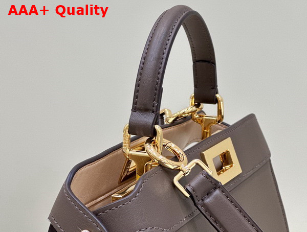 Fendi Peekaboo Iseeu Small Chocolate Leather Bag Replica