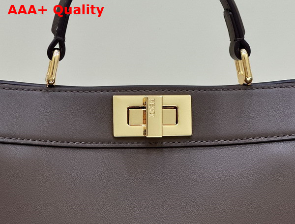 Fendi Peekaboo Iseeu Small Chocolate Leather Bag Replica