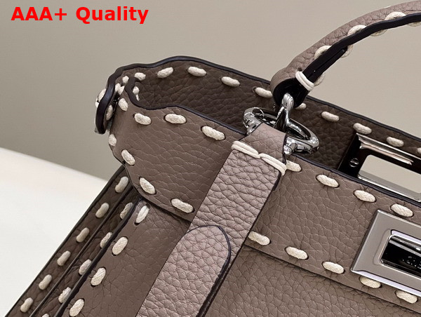 Fendi Peekaboo Iseeu Small Dove Gray Selleria Bag Replica