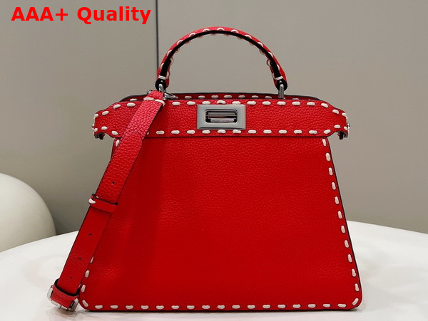 Fendi Peekaboo Iseeu Small Red Selleria Bag Replica