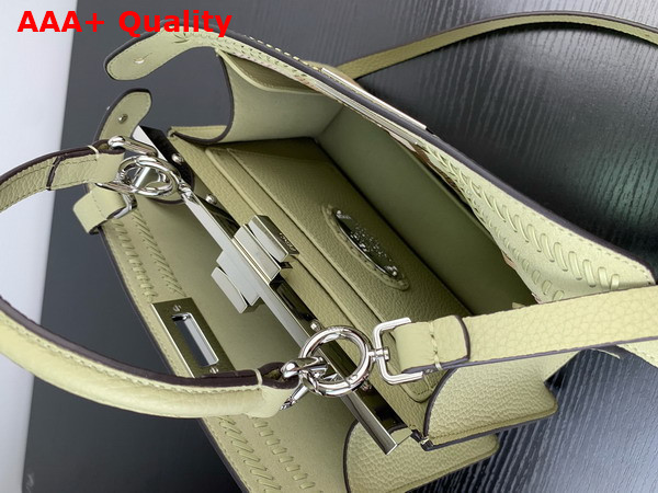 Fendi Peekaboo Iseeu Small Sage Green Leather Bag with FF Interlacing Replica