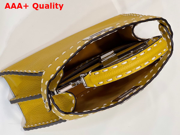 Fendi Peekaboo Iseeu Small Yellow Selleria Bag Replica