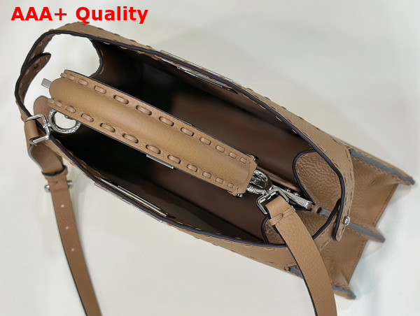 Fendi Peekaboo Medium Beige Selleria Bag Replica