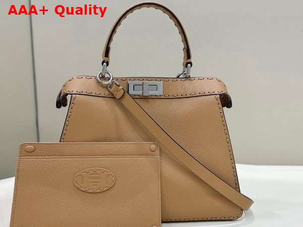 Fendi Peekaboo Medium Beige Selleria Bag Replica